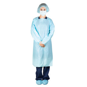 AAMI Level 2 Protective Cover with Over-the-Head Design and Elastic Wrist with Thumb Loop, Regular, Blue
